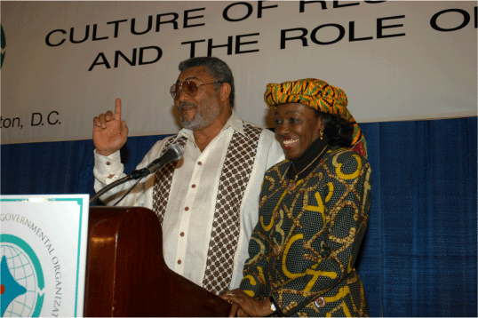 H.E. J. J. Rawlings and Nana Rawlings